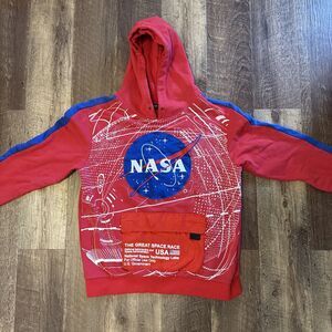 Hudson Jeans Red and Blue NASA Hoodie